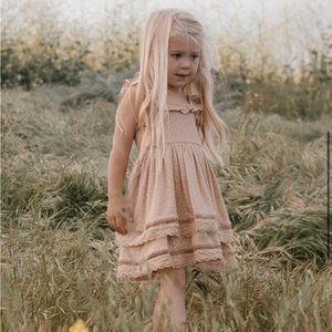 Noralee - Birdie Dress - Apricot Dot